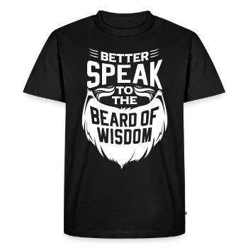 Barbu Visage poils moustache barbe - T-shirt Premium bio Homme - noir - Devant - Nico (187cm)