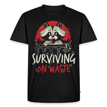Amateur de raton laveur collecte des ordures - T-shirt Premium bio Homme - noir - Devant - Nico (187cm)