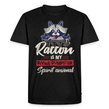 Amateur de raton laveur collecte des ordures - T-shirt Premium bio Homme - noir - Devant - Nico (187cm)