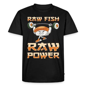 Cuisine japonaise Sushi Lovers Bodybuilders - T-shirt Premium bio Homme - noir - Devant - Nico (187cm)