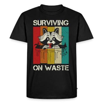 Amateur de raton laveur collecte des ordures - T-shirt Premium bio Homme - noir - Devant - Nico (187cm)