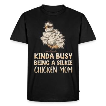 Silkie Chicken Mom Chinese Silk Chicken - Men's Premium Organic T-Shirt - black - Front - Nico (187cm)