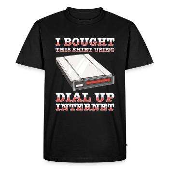 90s Nostalgie Rétro 90s Internet commuté vintage - T-shirt Premium bio Homme - noir - Devant - Nico (187cm)