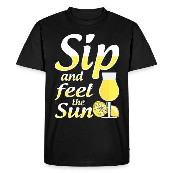 Limoncello italien amateur de liqueur de citron - T-shirt Premium bio Homme - noir - Devant - Nico (187cm)