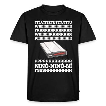 90s Nostalgie Rétro 90s Internet commuté vintage - T-shirt Premium bio Homme - noir - Devant - Nico (187cm)