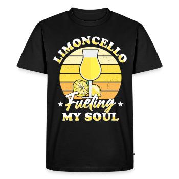 Limoncello italien amateur de liqueur de citron - T-shirt Premium bio Homme - noir - Devant - Nico (187cm)