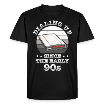 90s Nostalgie Rétro 90s Internet commuté vintage - T-shirt Premium bio Homme - noir - Devant - Nico (187cm)