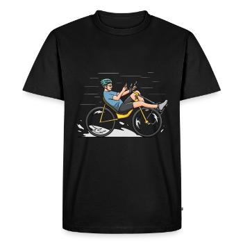 Vélo Vélo Vélo Couché Vélo Cycliste Pédale - T-shirt Premium bio Homme - noir - Devant - Nico (187cm)