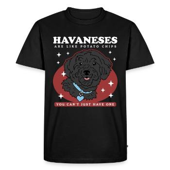 Havanese Dog Dog Owner Gift - Men's Premium Organic T-Shirt - black - Front - Nico (187cm)