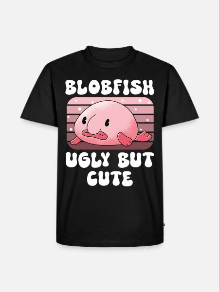 Meeresbiologe Tiefseefisch Blobfisch Ozean - Männer Premium Bio T-Shirt - Schwarz