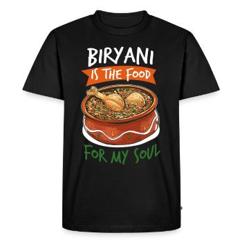 Indian Food Foodies, Biryani, Lovers, - Men's Premium Organic T-Shirt - black - Front - Nico (187cm)