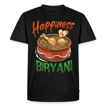 Indian food, foodies, biryani lovers, - Men's Premium Organic T-Shirt - black - Front - Nico (187cm)