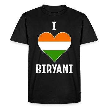 Indian food, foodies, biryani lovers, - Men's Premium Organic T-Shirt - black - Front - Nico (187cm)