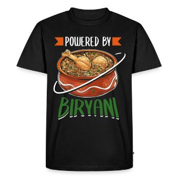Indian Food Foodies, Biryani, Lovers, - Men's Premium Organic T-Shirt - black - Front - Nico (187cm)