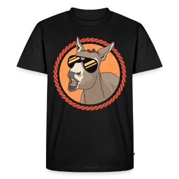 Âne propriétaire âne âne âne cadeau amoureux - T-shirt Premium bio Homme - noir - Devant - Nico (187cm)