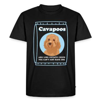 Cavapoo Dog | Cavoodle Dog Owner Gift - Men's Premium Organic T-Shirt - black - Front - Nico (187cm)