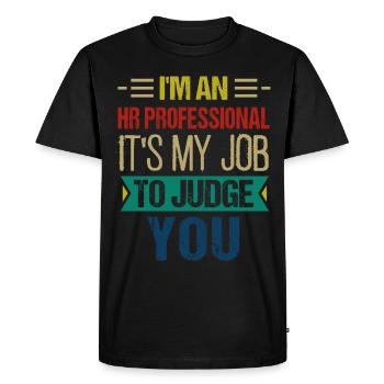 Ressources Humaines Responsable RH Profession - T-shirt Premium bio Homme - noir - Devant - Nico (187cm)
