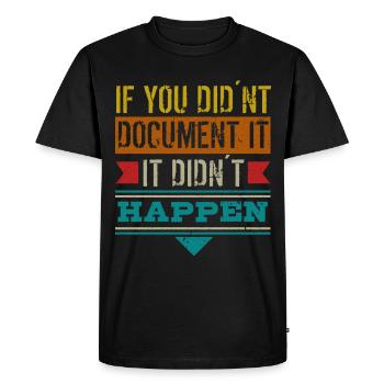 Ressources Humaines Responsable RH Profession - T-shirt Premium bio Homme - noir - Devant - Nico (187cm)