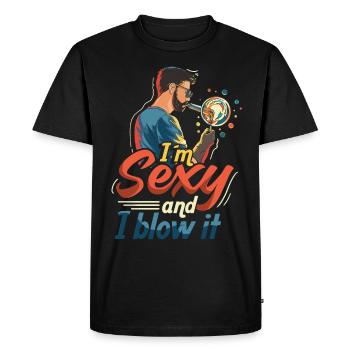 Glassblowing Glassforming Glassmaker Pride - Men's Premium Organic T-Shirt - black - Front - Nico (187cm)