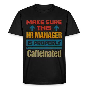 Ressources Humaines Responsable RH Profession - T-shirt Premium bio Homme - noir - Devant - Nico (187cm)
