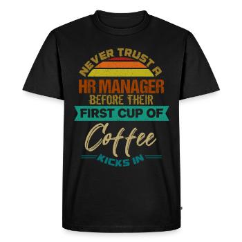 Ressources Humaines Responsable RH Profession - T-shirt Premium bio Homme - noir - Devant - Nico (187cm)