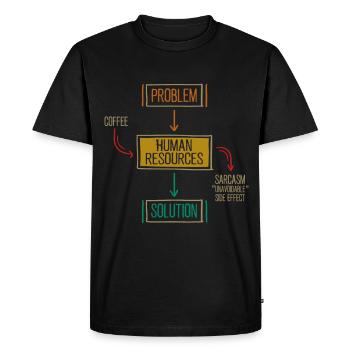 Profession: hr-manager im Personalwesen - T-shirt Premium bio Homme - noir - Devant - Nico (187cm)