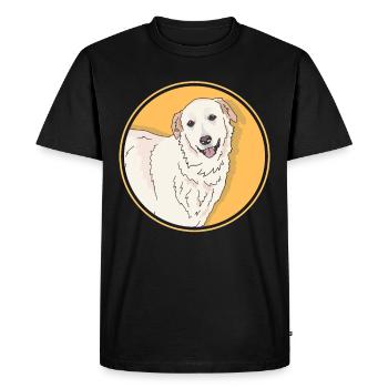 Chien de montagne des Pyrénées Chien Chien Cadeau Propriétaire - T-shirt Premium bio Homme - noir - Devant - Nico (187cm)