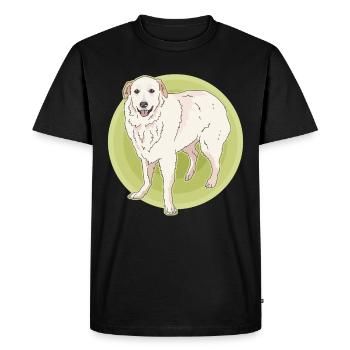 Chien de montagne des Pyrénées Chien de Montagne Chien Cadeau Propriétaire - T-shirt Premium bio Homme - noir - Devant - Nico (187cm)