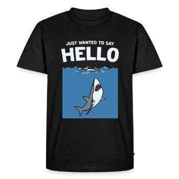 Biologie marine Amoureux des requins Vie marine Marine - T-shirt Premium bio Homme - noir - Devant - Nico (187cm)