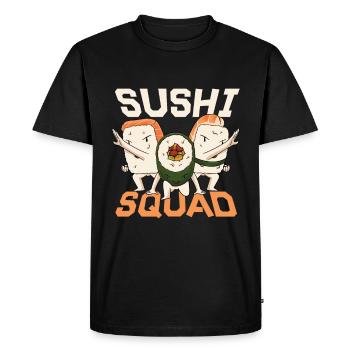 Cuisine japonaise que j’adore les amateurs de sushis - T-shirt Premium bio Homme - noir - Devant - Nico (187cm)