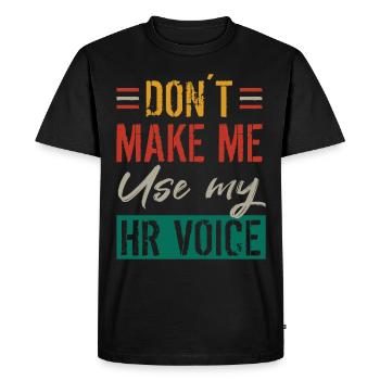 Profession: hr-manager im Personalwesen - T-shirt Premium bio Homme - noir - Devant - Nico (187cm)