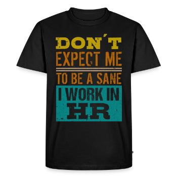 Ressources Humaines Responsable RH Profession - T-shirt Premium bio Homme - noir - Devant - Nico (187cm)