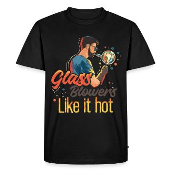 Glassblowing Glassforming Glassmaker Pride - Men's Premium Organic T-Shirt - black - Front - Nico (187cm)