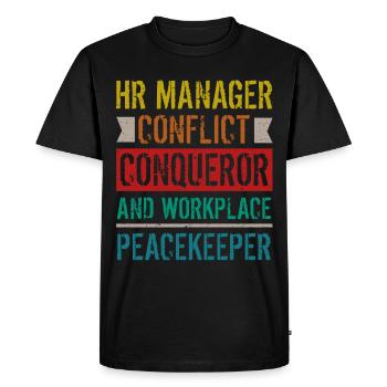 Human Resources Hr Manager Job Profession - Men's Premium Organic T-Shirt - black - Front - Nico (187cm)
