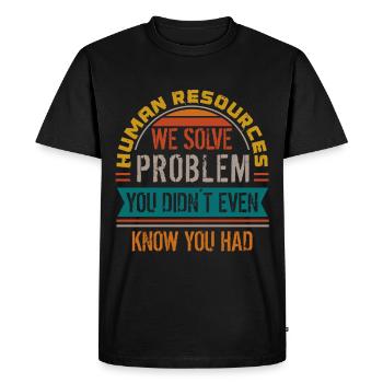 Ressources Humaines Responsable RH Profession - T-shirt Premium bio Homme - noir - Devant - Nico (187cm)