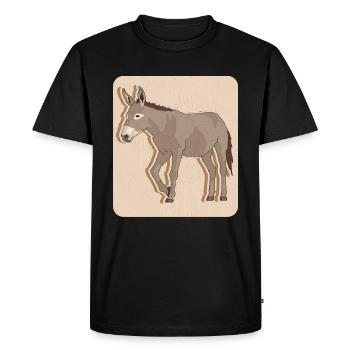 Âne propriétaire âne âne âne cadeau amoureux - T-shirt Premium bio Homme - noir - Devant - Nico (187cm)