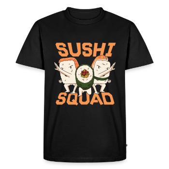 Japanese Food I Love Sushi Lovers - Men's Premium Organic T-Shirt - black - Front - Nico (187cm)