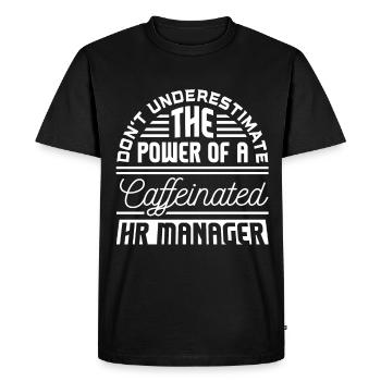 Poste de responsable des ressources humaines - T-shirt Premium bio Homme - noir - Devant - Nico (187cm)