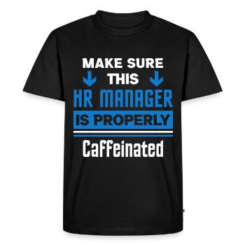 Poste de responsable des ressources humaines - T-shirt Premium bio Homme - noir - Devant - Nico (187cm)