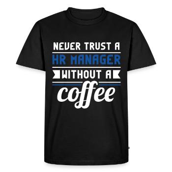 Ressources Humaines Responsable RH Profession - T-shirt Premium bio Homme - noir - Devant - Nico (187cm)