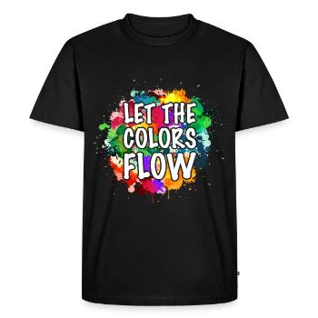 Peintre Toile Liquide Peinture Art Peinture - T-shirt Premium bio Homme - noir - Devant - Nico (187cm)