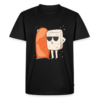 Japanese food I love sushi lover nigiri - Men's Premium Organic T-Shirt - black - Front - Nico (187cm)