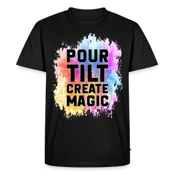 Peintre Toile Liquide Peinture Art Peinture - T-shirt Premium bio Homme - noir - Devant - Nico (187cm)