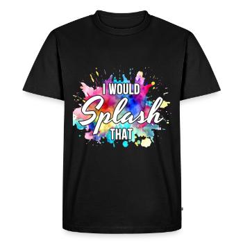 Peintre Toile Liquide Peinture Art Peinture - T-shirt Premium bio Homme - noir - Devant - Nico (187cm)