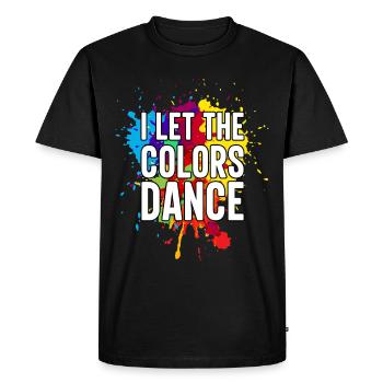 Peintre Toile Liquide Peinture Art Peinture - T-shirt Premium bio Homme - noir - Devant - Nico (187cm)