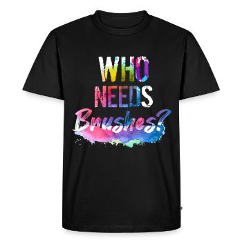 Peintre Toile Liquide Peinture Art Peinture - T-shirt Premium bio Homme - noir - Devant - Nico (187cm)
