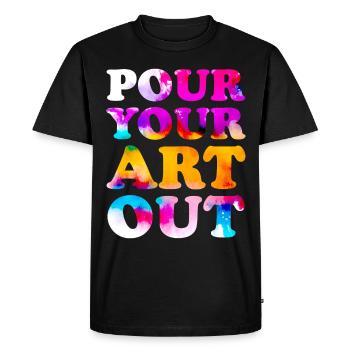 Peintre Toile Liquide Peinture Art Peinture - T-shirt Premium bio Homme - noir - Devant - Nico (187cm)