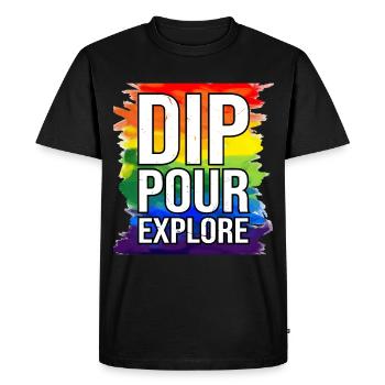 Peintre Toile Liquide Peinture Art Peinture - T-shirt Premium bio Homme - noir - Devant - Nico (187cm)