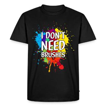 Peintre Toile Liquide Peinture Art Peinture - T-shirt Premium bio Homme - noir - Devant - Nico (187cm)