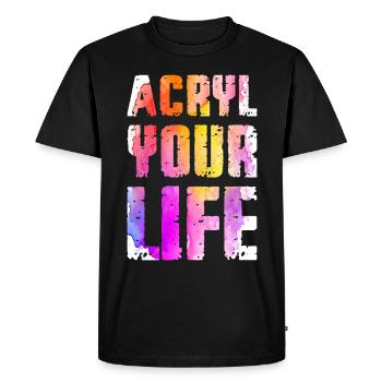 Peintre Toile Liquide Peinture Art Peinture - T-shirt Premium bio Homme - noir - Devant - Nico (187cm)